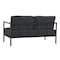 Flash Furniture Black Teak Accented Loveseat with Cushions GM-201027-2S-CH-GG - alternate 7